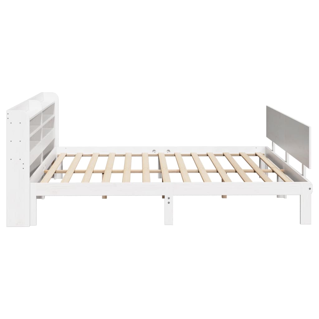 vidaXL Bedframe met hoofdeinde zonder matras 180x200 cm wit