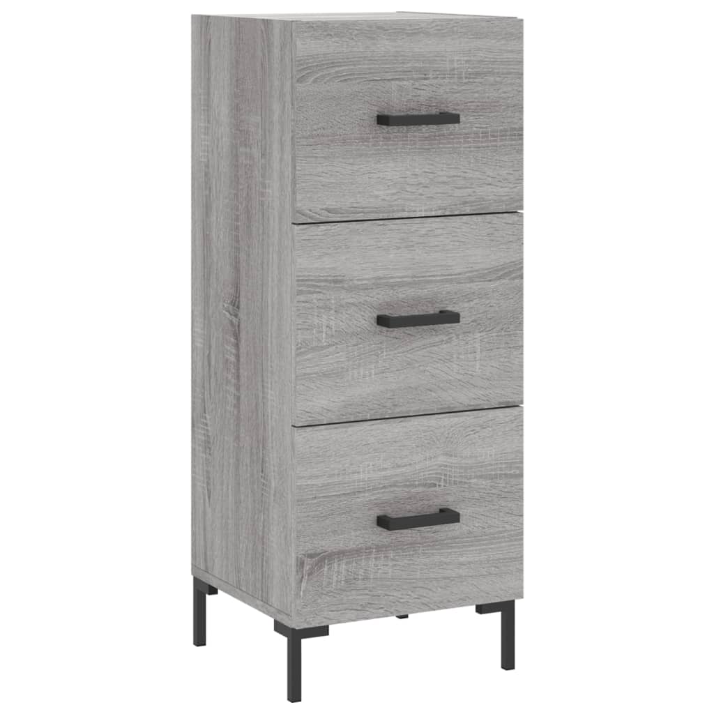 vidaXL Hoge kast 34,5x34x180 cm bewerkt hout grijs sonoma eikenkleurig