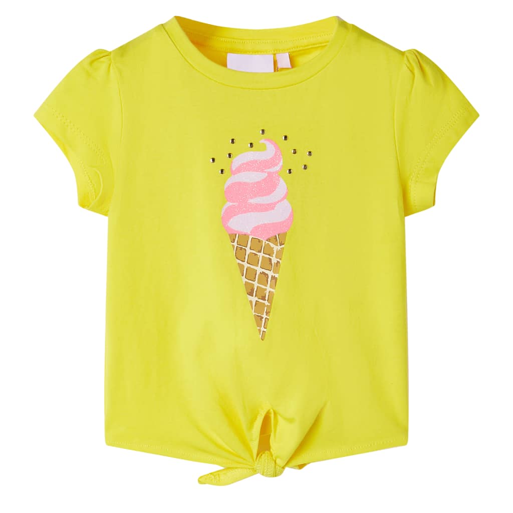 Kindershirt 128 geel