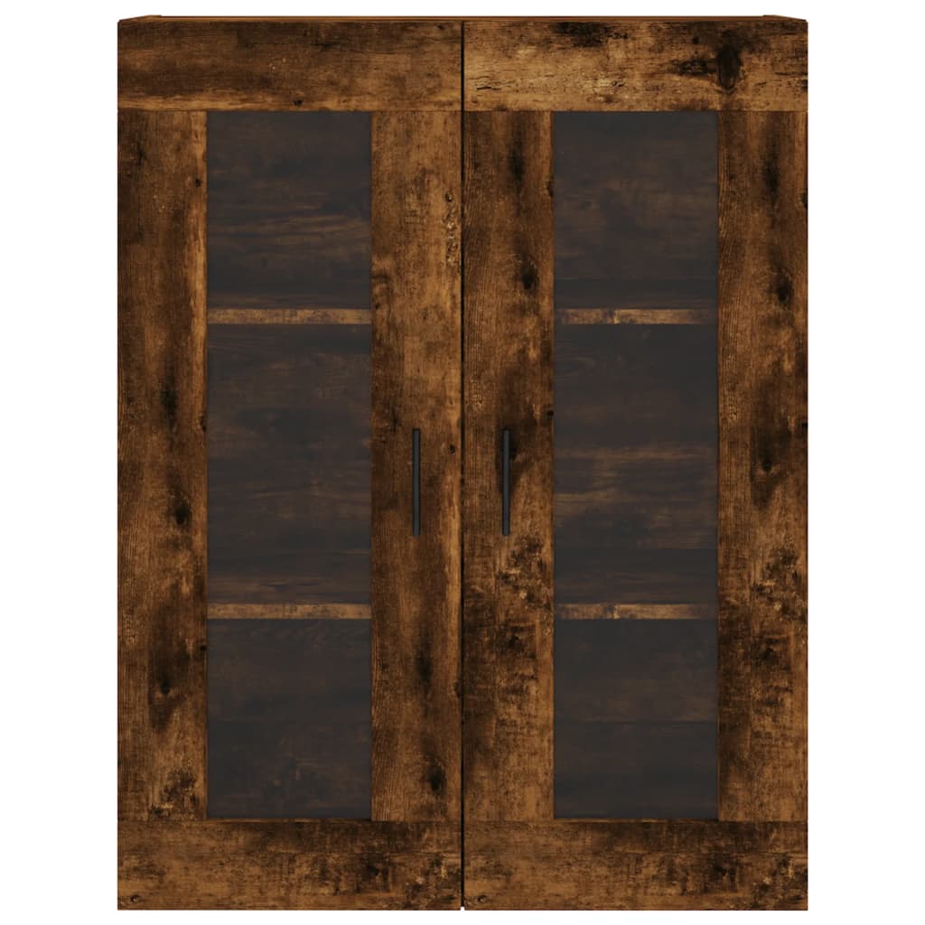 vidaXL Hoge kast 69,5x34x180 cm bewerkt hout gerookt eikenkleurig