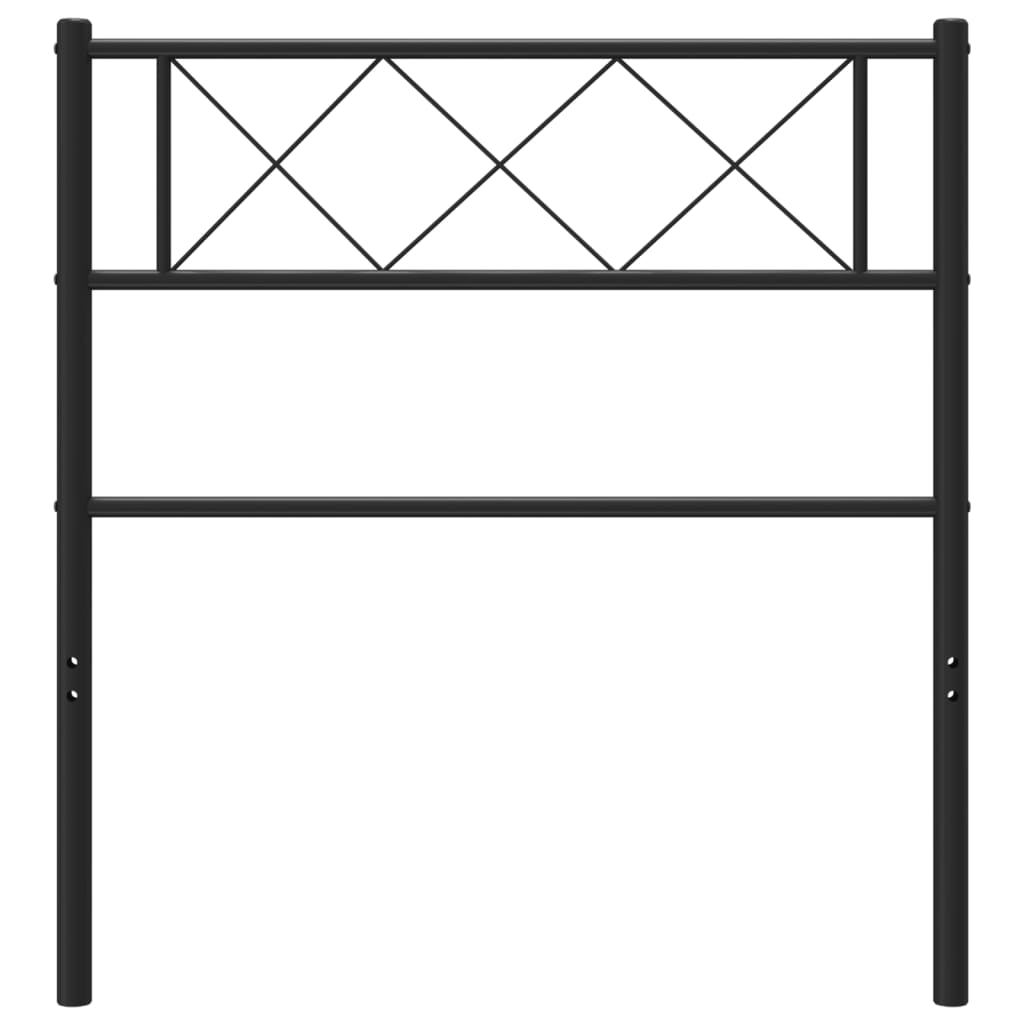 vidaXL Hoofdbord 90 cm metaal zwart