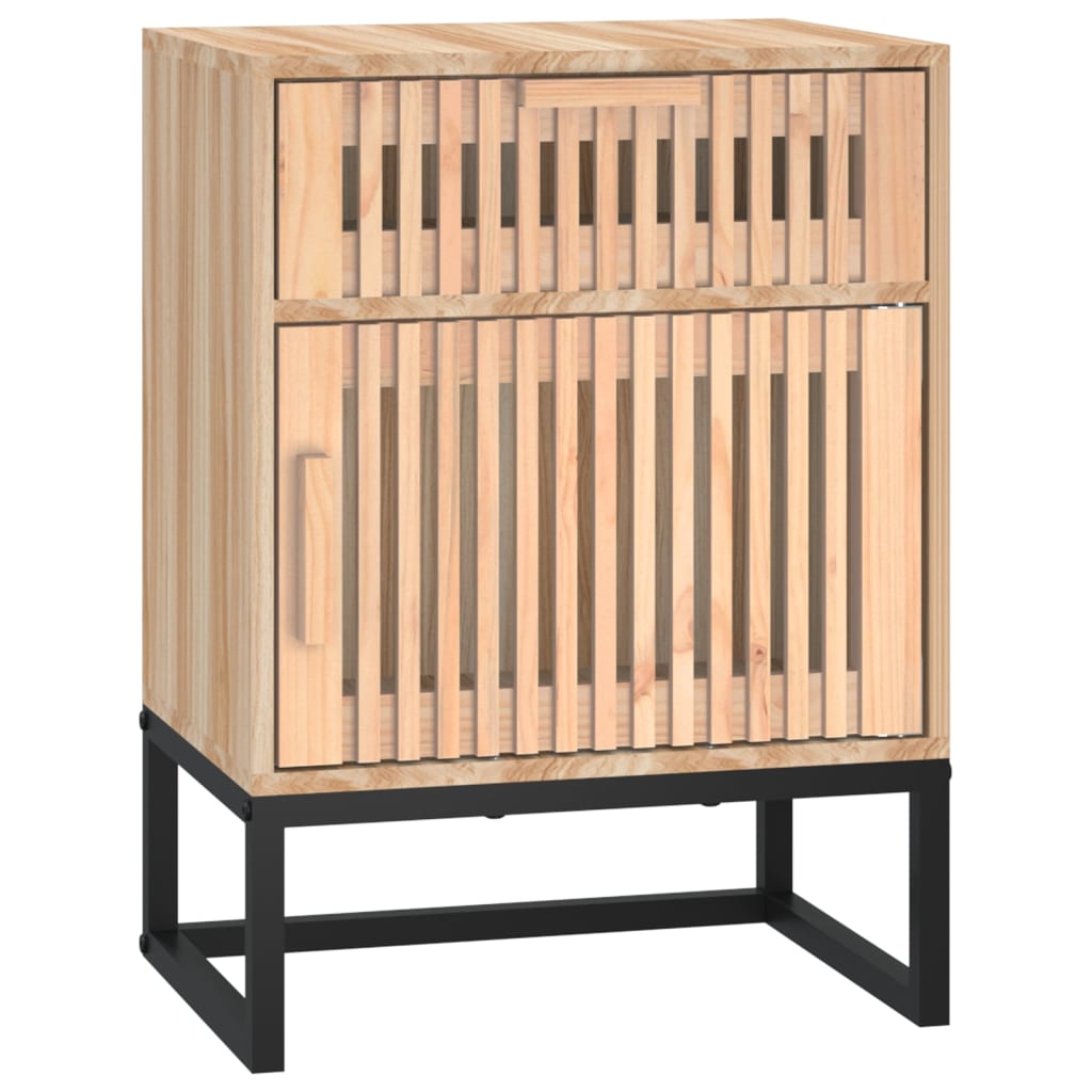 vidaXL Nachtkastjes 2 st 40x30x55,5 cm bewerkt hout en ijzer