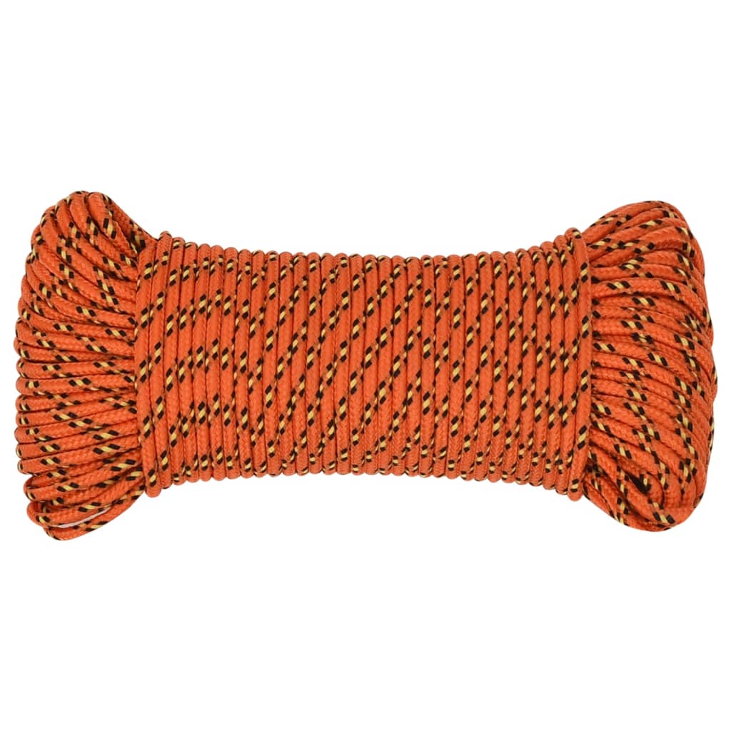 vidaXL Boottouw 4 mm 25 m polypropyleen oranje