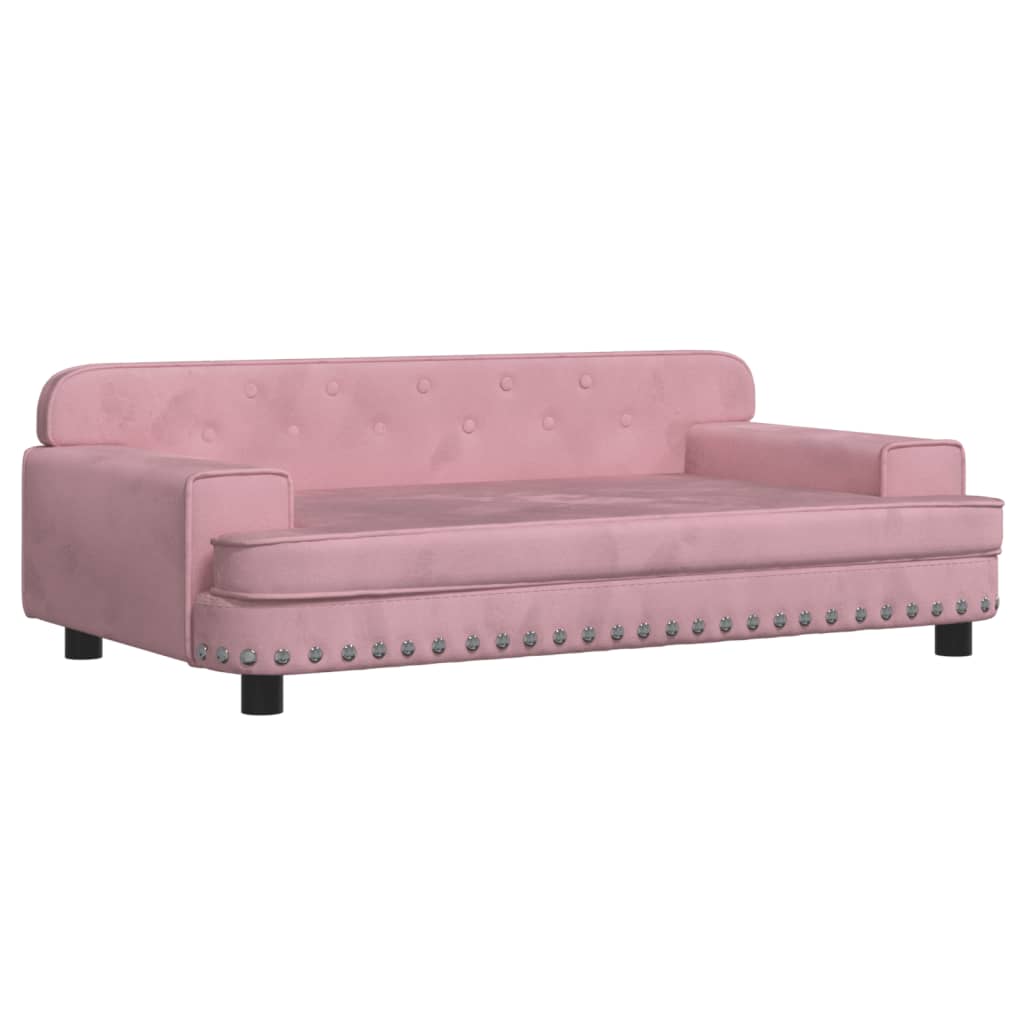 vidaXL Hondenmand 90x53x30 cm fluweel roze