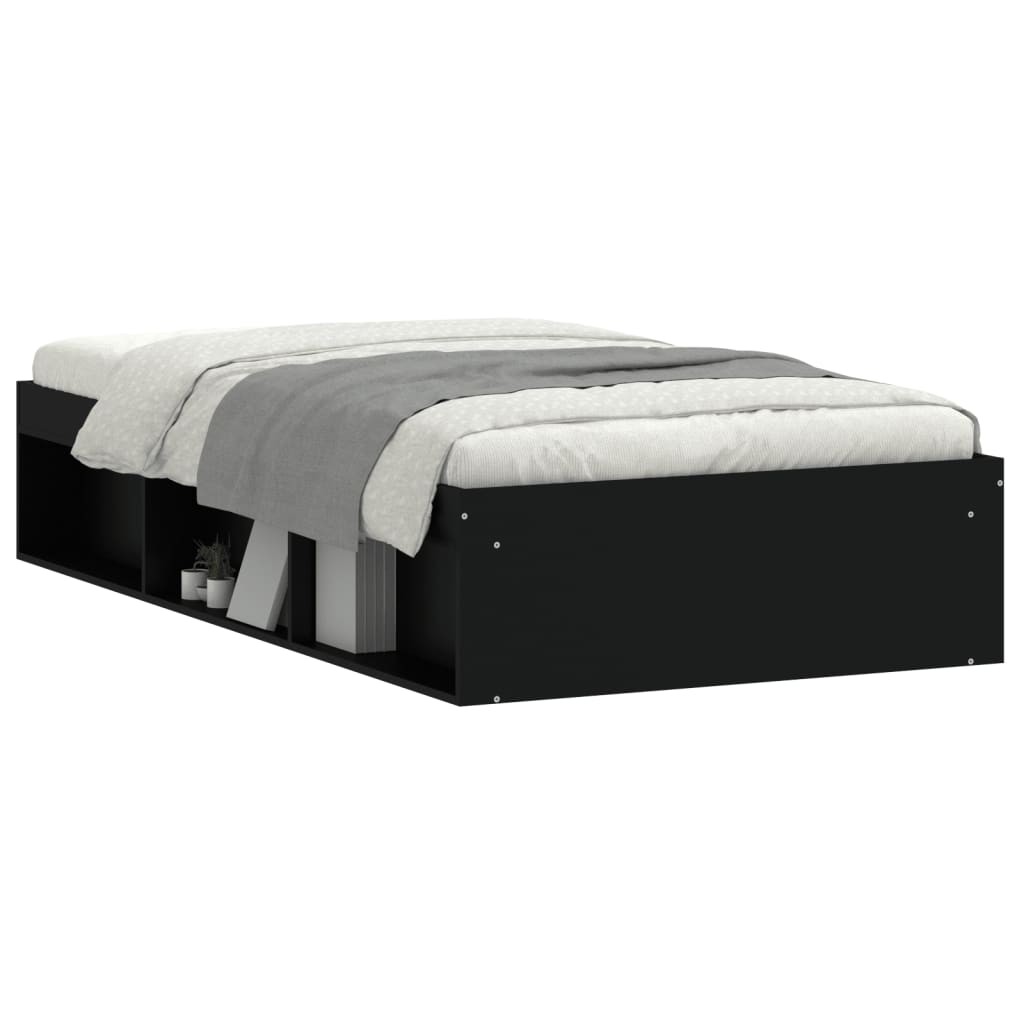 vidaXL Bedframe zwart 100x200 cm