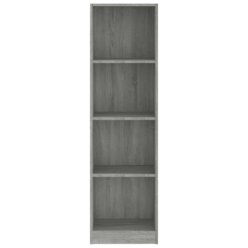 vidaXL Boekenkast 4 schappen 40x24x143 cm bewerkt hout grijs sonoma