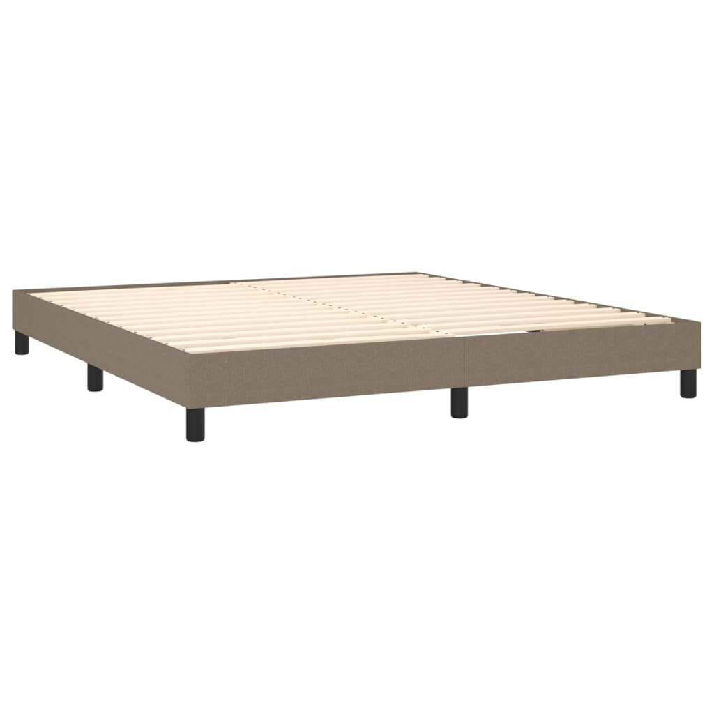 vidaXL Bedframe stof taupe 180x200 cm