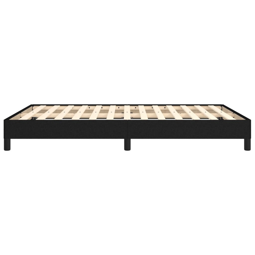 vidaXL Bedframe zonder matras stof zwart 140x200 cm