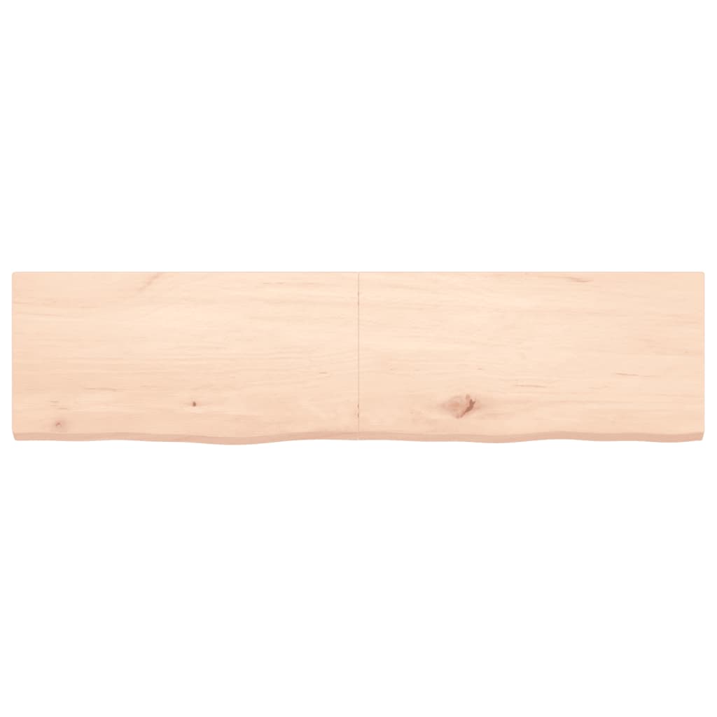 vidaXL Tafelblad 160x40x(2-4) cm onbehandeld massief eikenhout