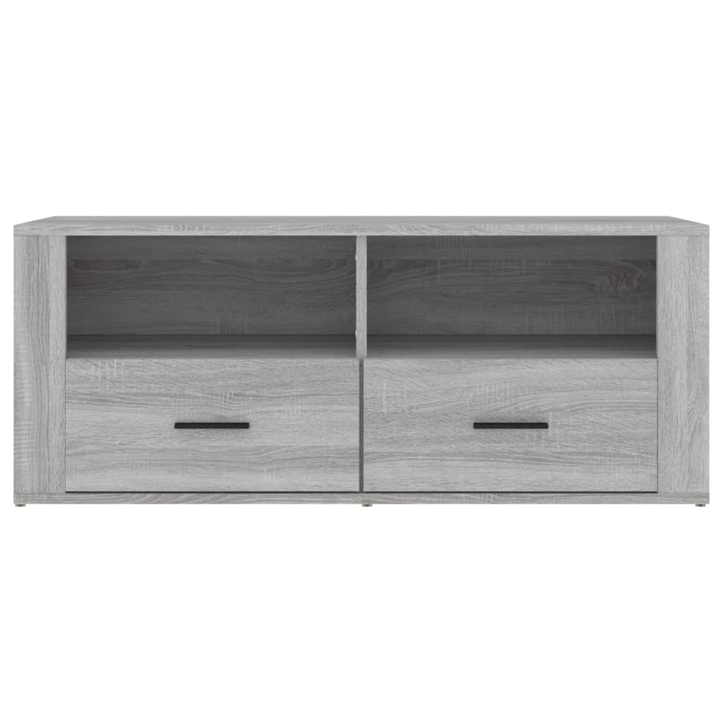 vidaXL Tv-meubel 100x35x40 cm bewerkt hout grijs sonoma eikenkleurig