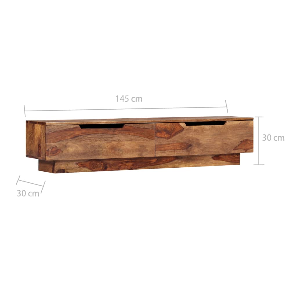 vidaXL Tv-meubel 145x30x30 cm massief hout