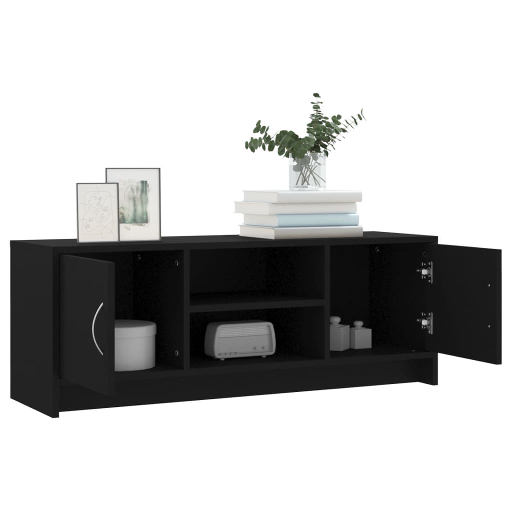 vidaXL Tv-meubel 102x30x37,5 cm bewerkt hout zwart