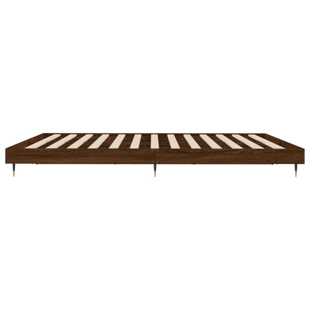 vidaXL Bedframe zonder matras bewerkt hout bruin eikenkleur 150x200 cm