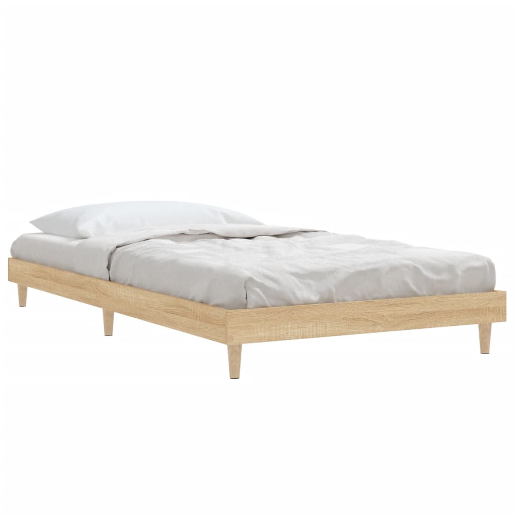 vidaXL Bedframe zonder matras hout sonoma eikenkleurig 90x200 cm