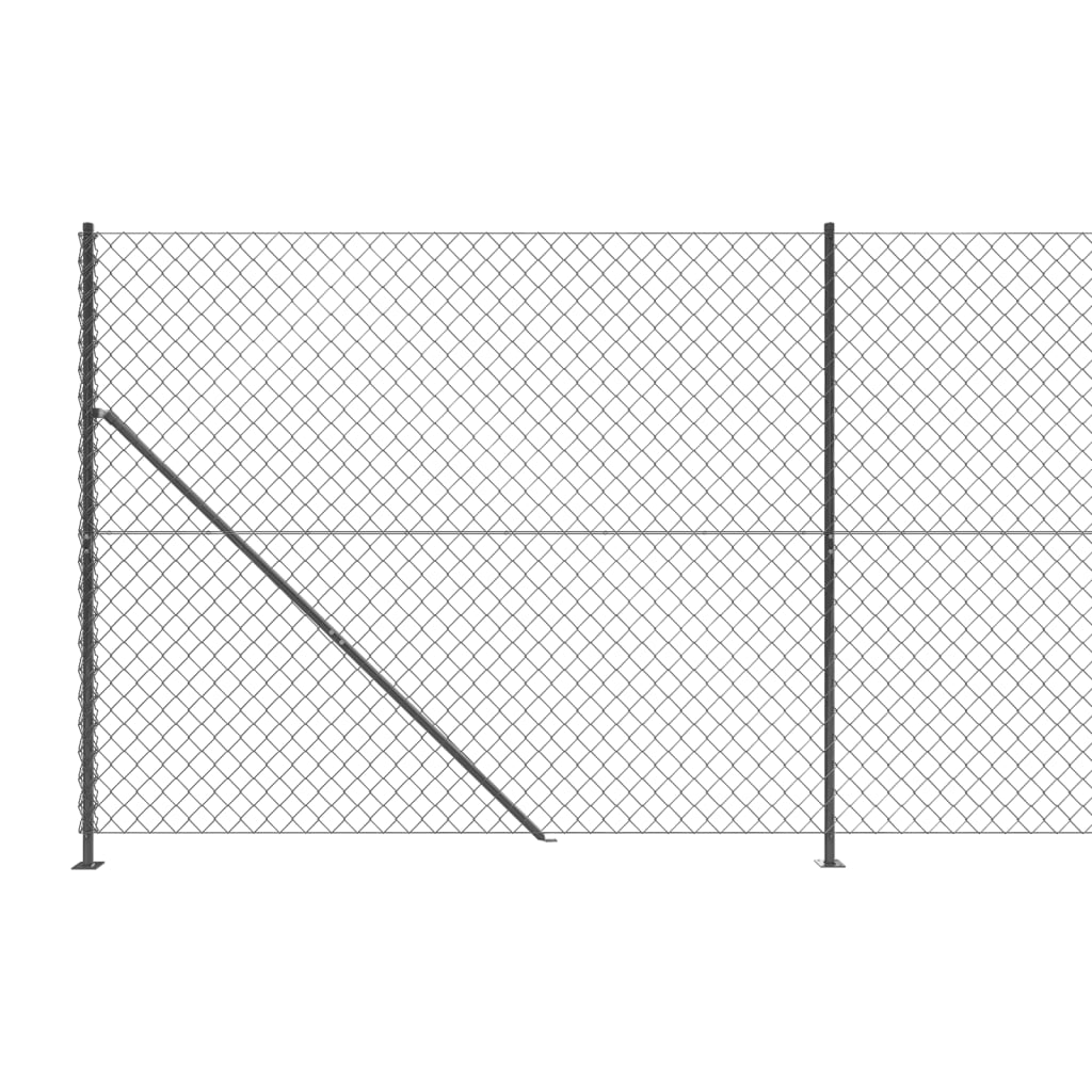 vidaXL Gaashek met flens 1,4x10 m antracietkleurig