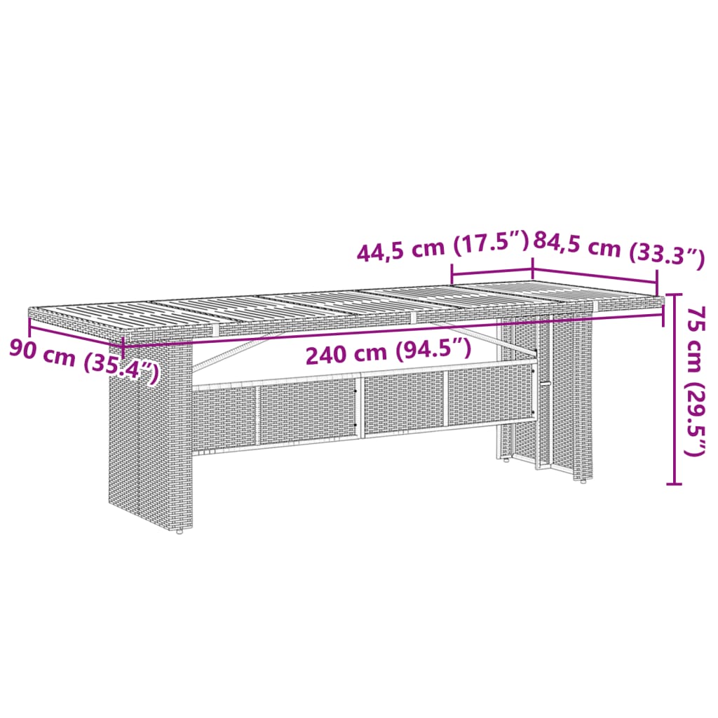 vidaXL 11-delige Bistroset met kussens poly rattan grijs