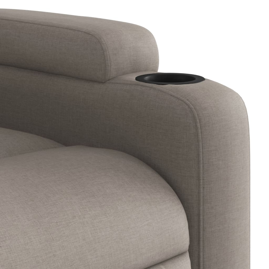 vidaXL Fauteuil verstelbaar stof taupe