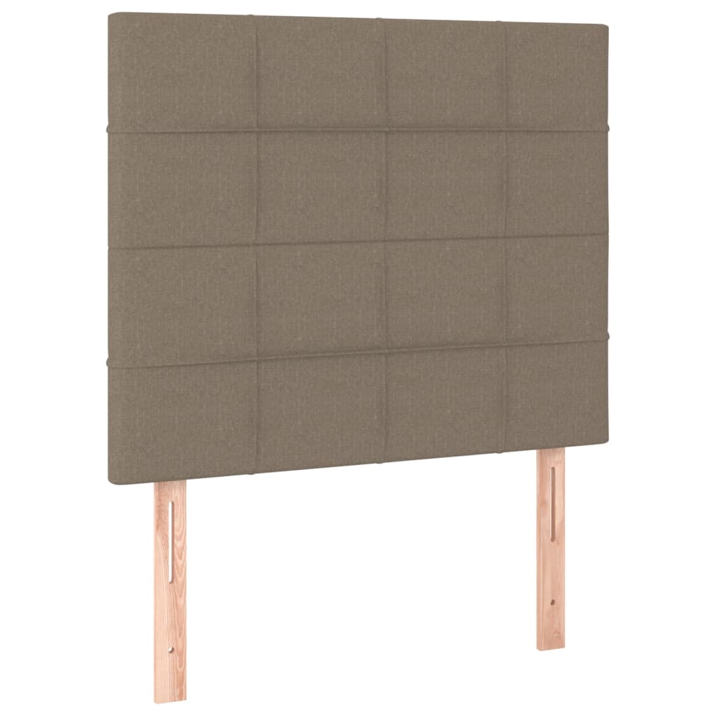 vidaXL Hoofdbord LED 100x5x118/128 cm stof taupe