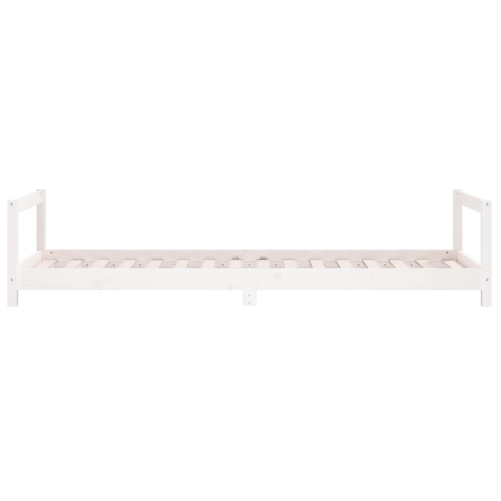 vidaXL Kinderbedframe 90x200 cm massief grenenhout wit