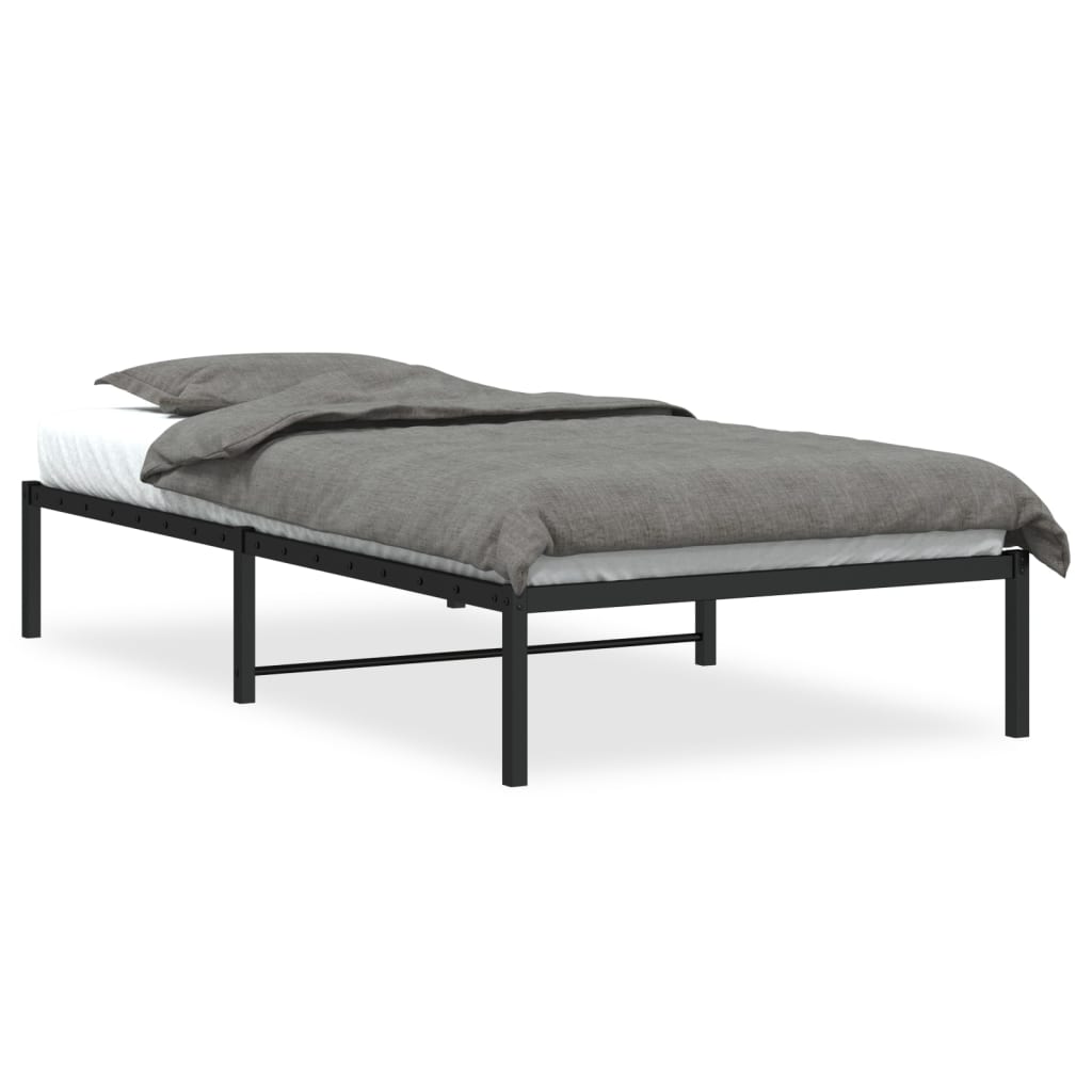 vidaXL Bedframe metaal zwart 100x200 cm