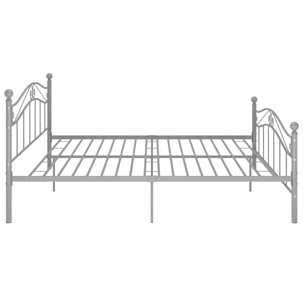 vidaXL Bedframe metaal grijs 140x200 cm