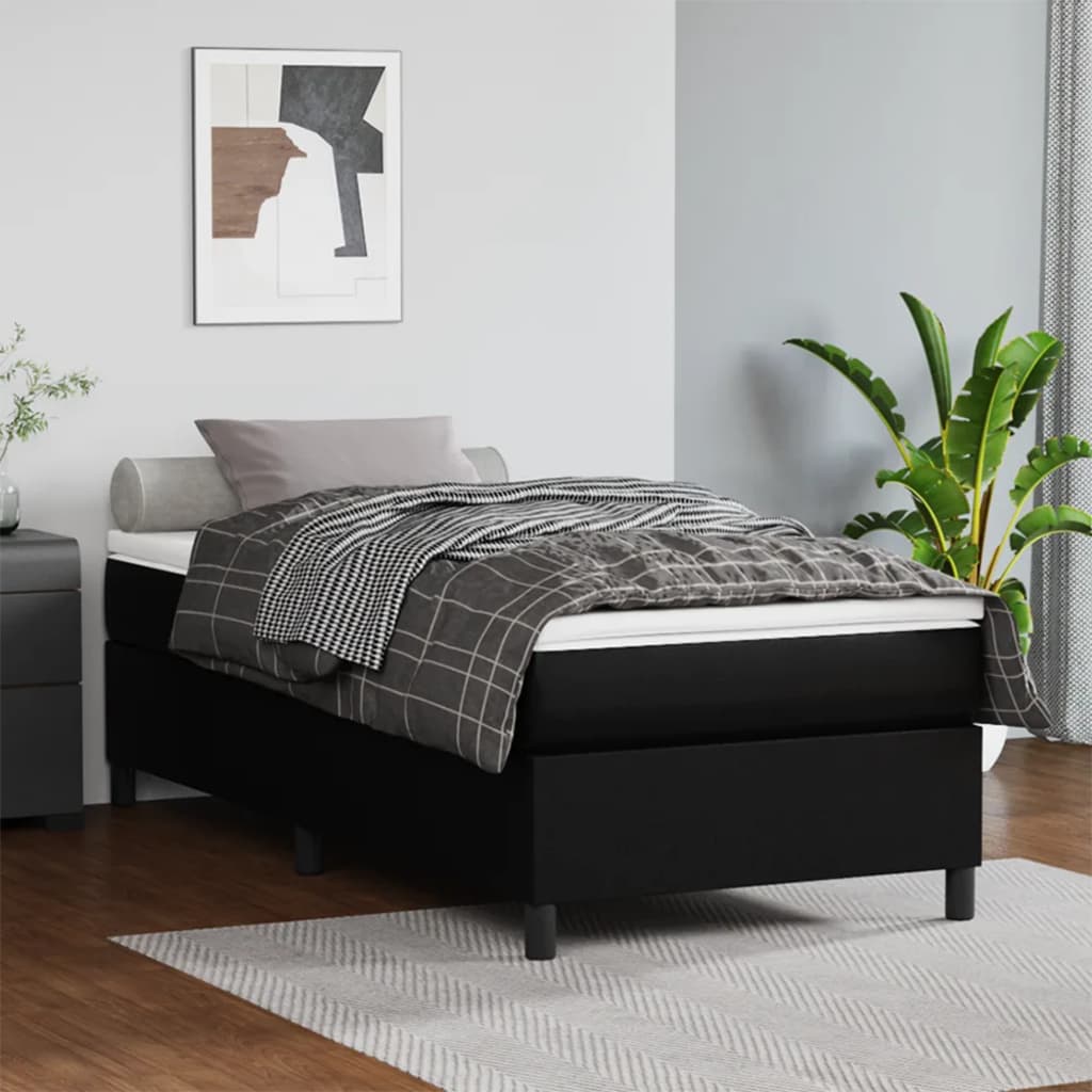 vidaXL Bedframe kunstleer zwart 100x200 cm