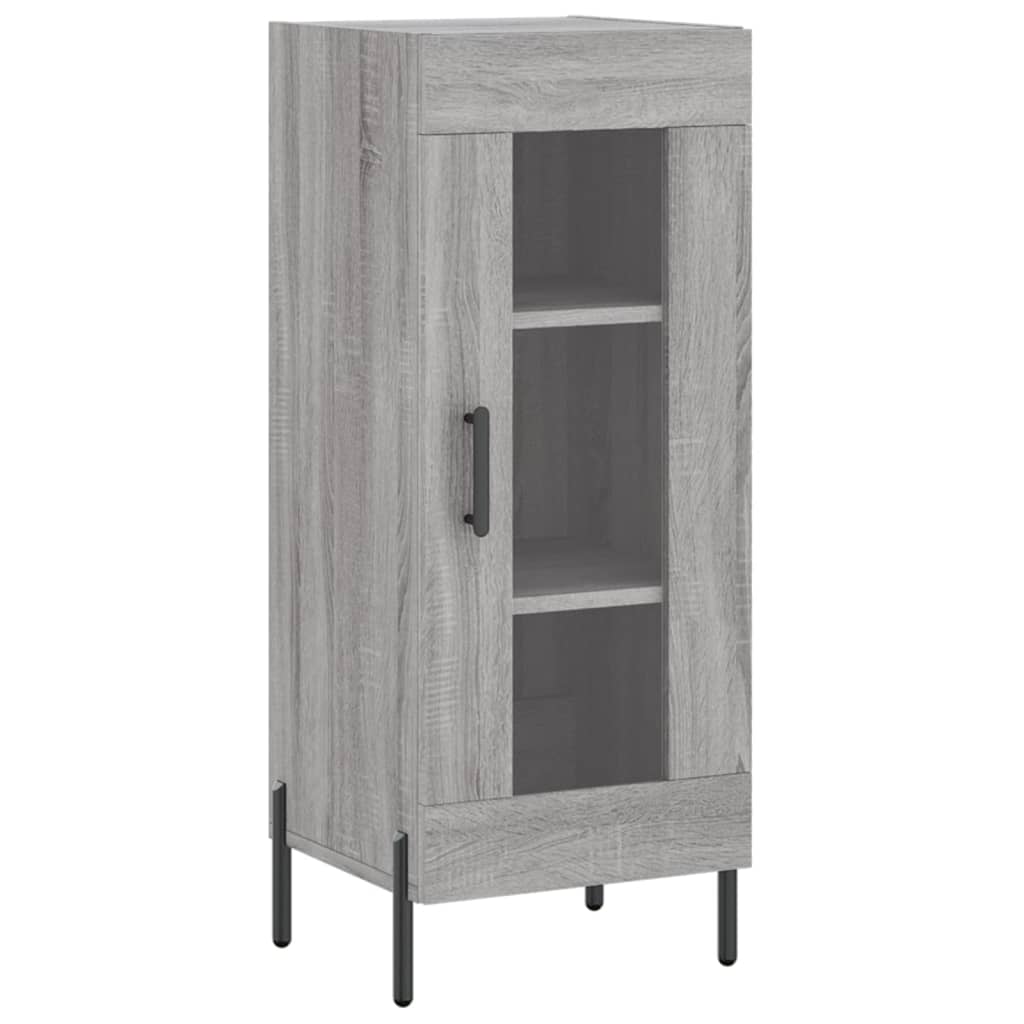 vidaXL Dressoir 34,5x34x90 cm bewerkt hout grijs sonoma eikenkleurig