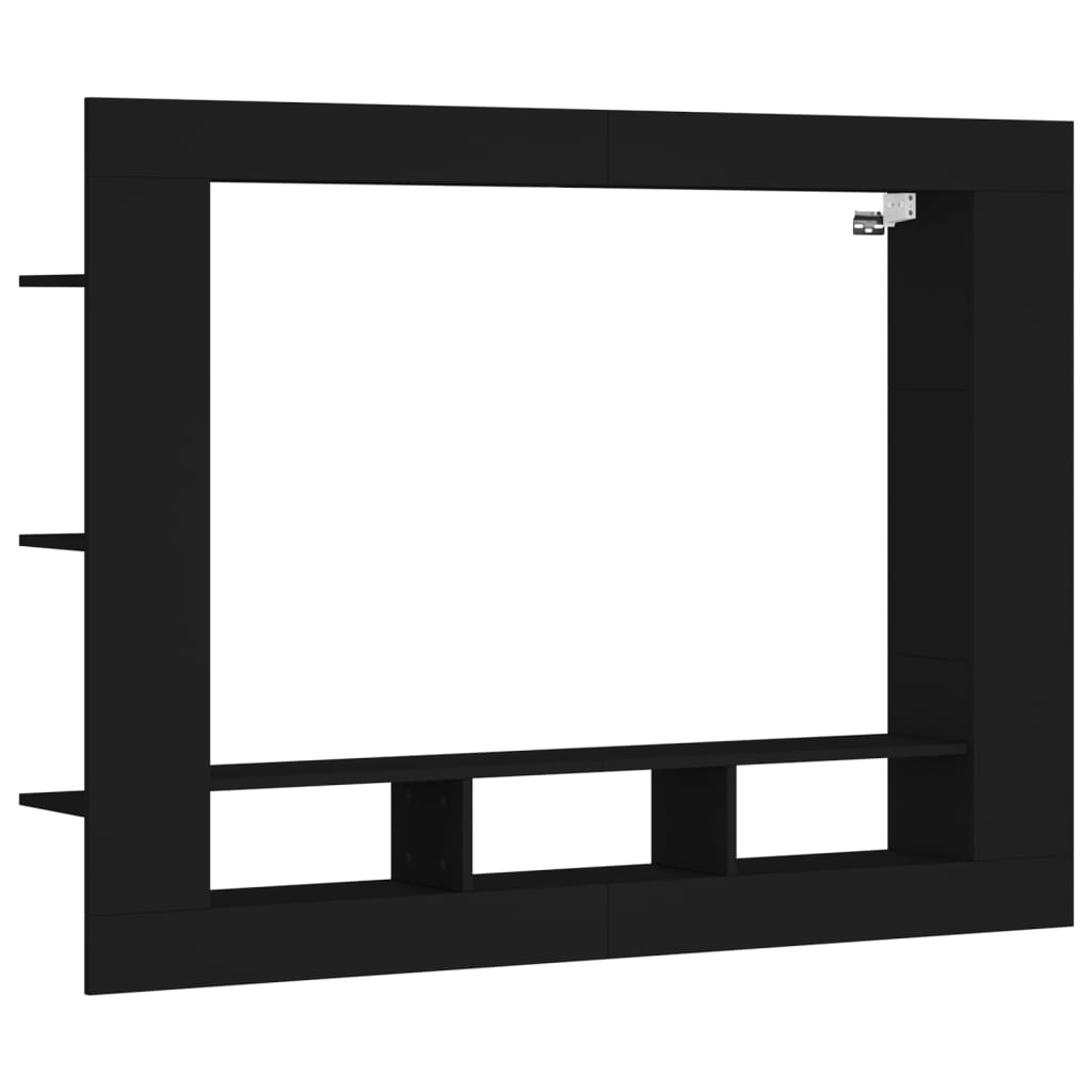 vidaXL Tv-meubel 152x22x113 cm bewerkt hout zwart