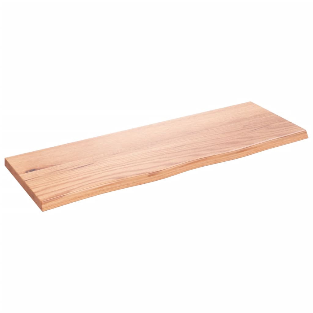 vidaXL Wandschap 80x30x2 cm behandeld massief eikenhout lichtbruin