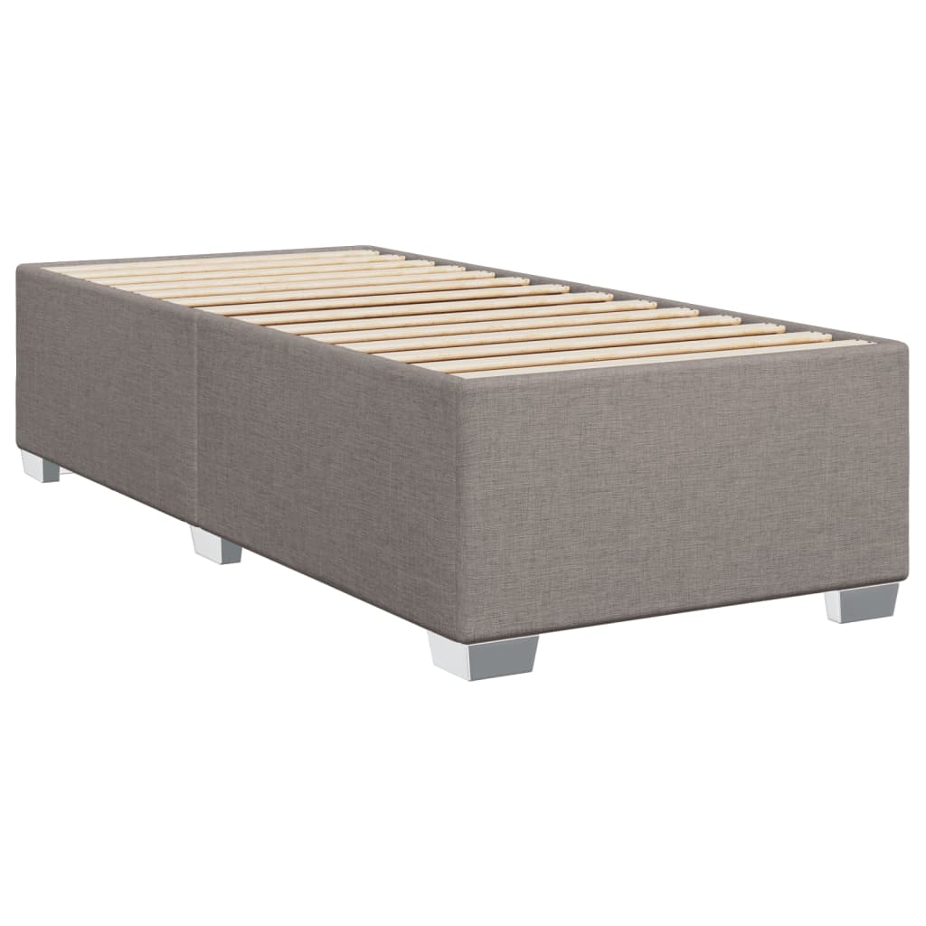 vidaXL Boxspring met matras stof taupe 80x200 cm