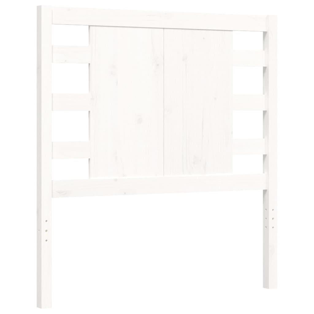 vidaXL Bedframe met hoofdbord massief hout wit