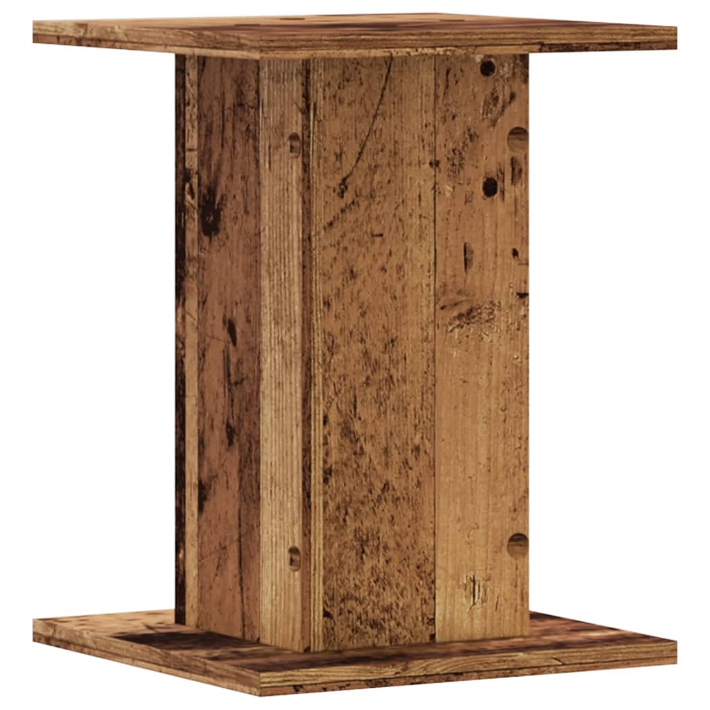 vidaXL Speakerstandaards 2 st 30x30x40 cm bewerkt hout oud houtkleurig