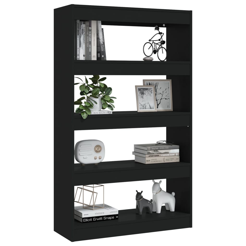 vidaXL Boekenkast/kamerscherm 80x30x135 cm bewerkt hout zwart