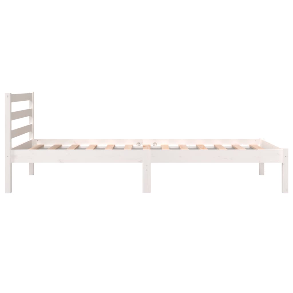 vidaXL Bedframe massief grenenhout wit 90x190 cm