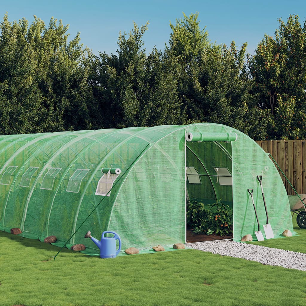 vidaXL Tuinkas met stalen frame 88 m² 22x4x2 m groen