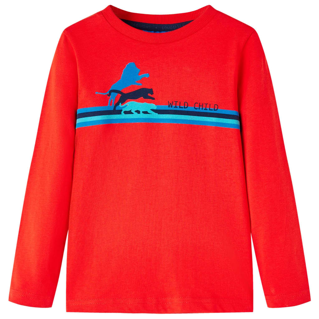 Kindershirt met lange mouwen 104 rood