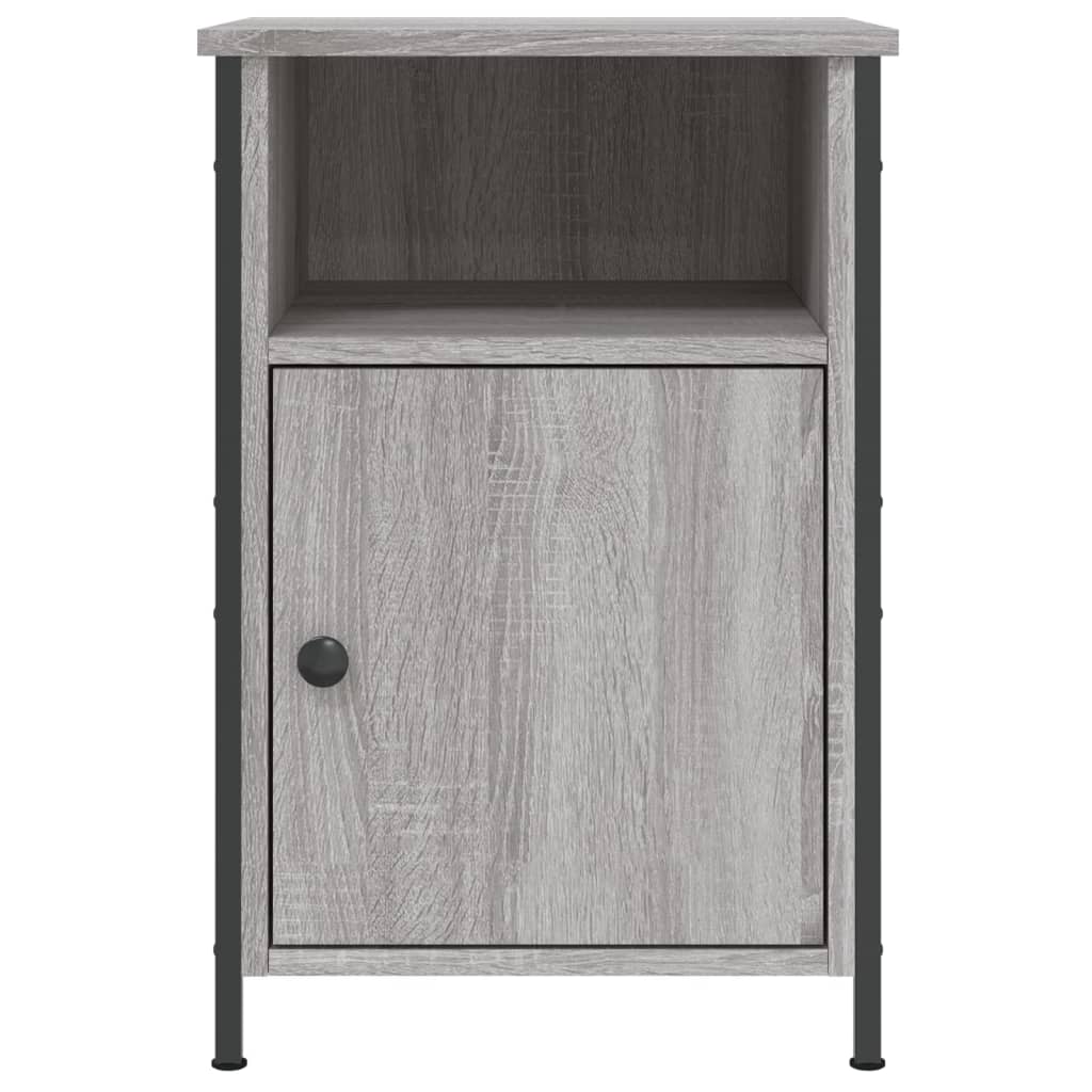 vidaXL Nachtkastjes 2 st 40x42x60 cm bewerkt hout grijs sonoma eiken