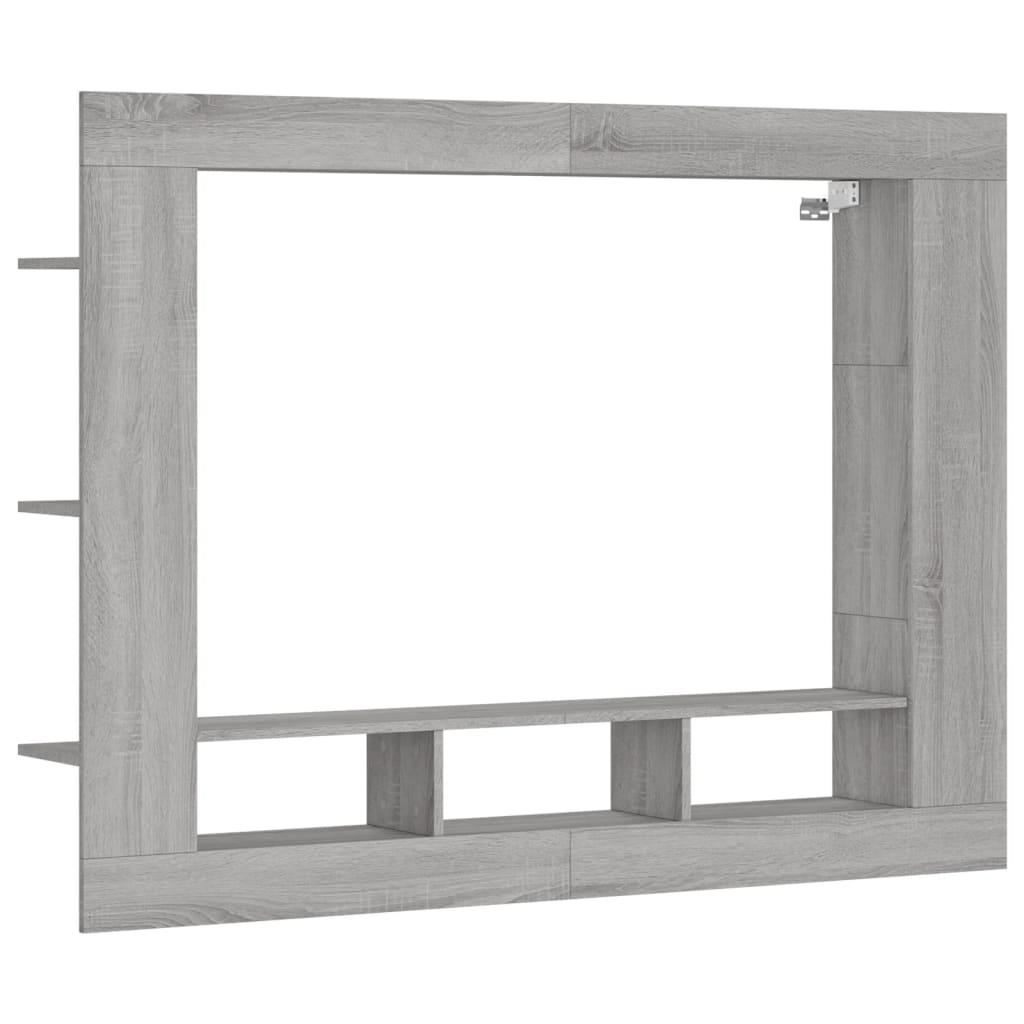 vidaXL Tv-meubel 152x22x113 cm bewerkt hout grijs sonoma eikenkleurig