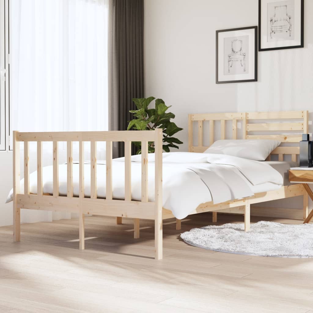 vidaXL Bedframe massief hout 120x190 cm