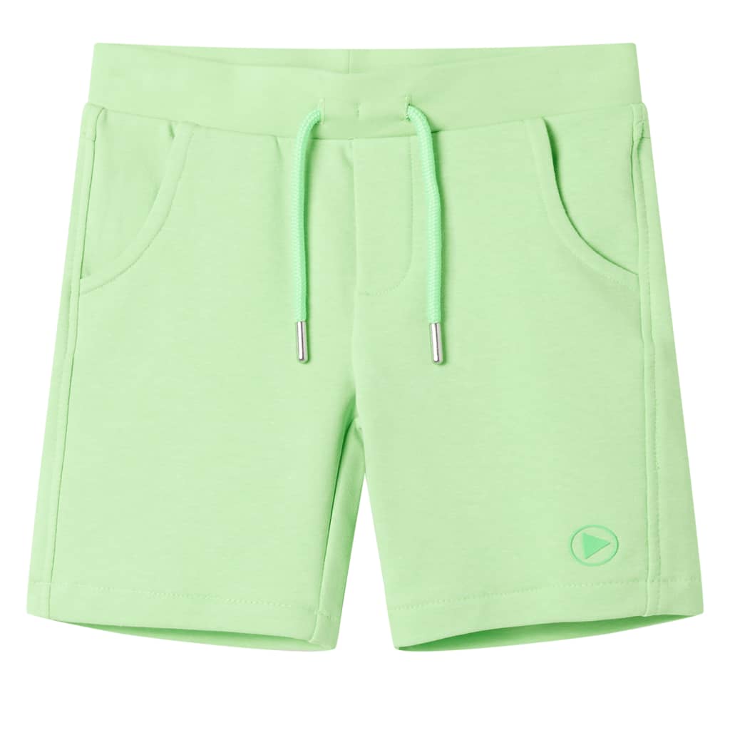 Kindershort 128 fluorescerend groen