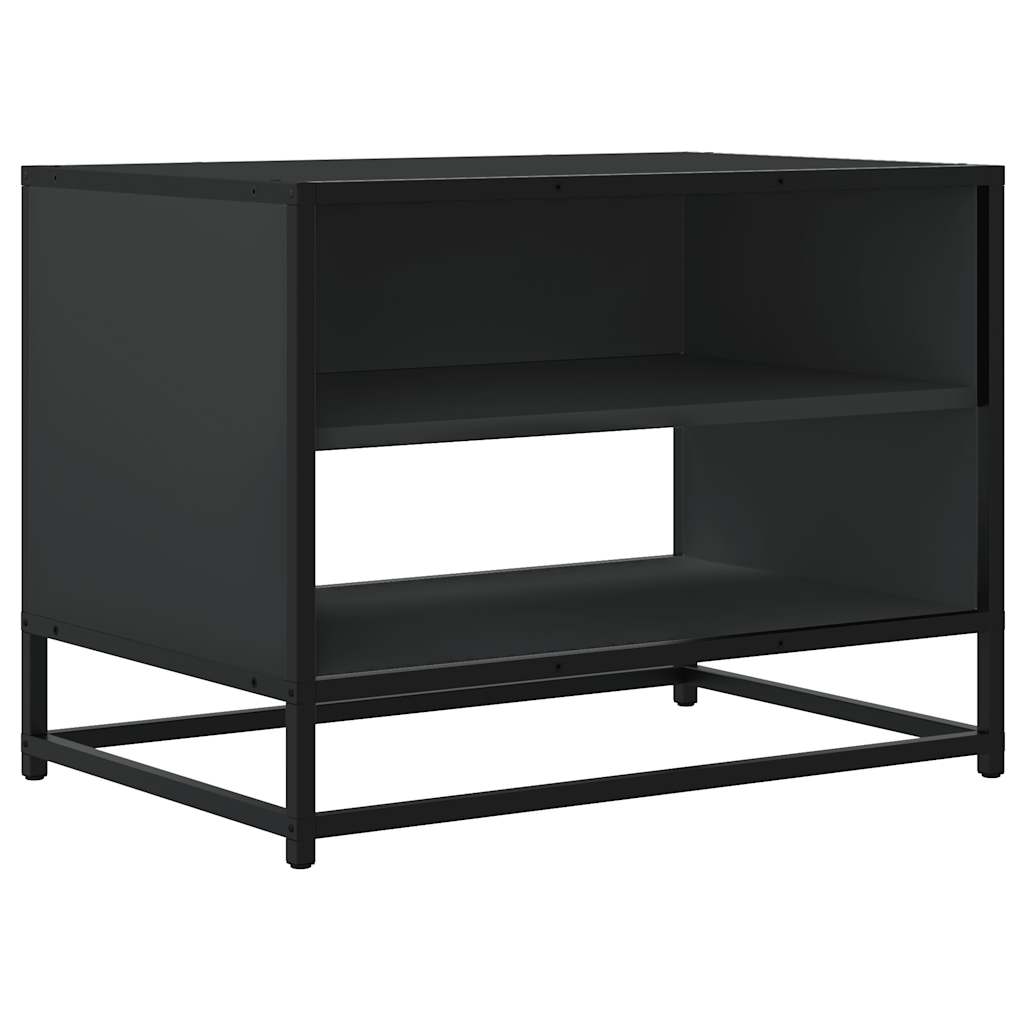 vidaXL Tv-meubel 61x40x46 cm bewerkt hout en metaal zwart