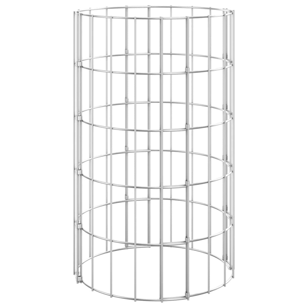 vidaXL Gabion plantenbakken 3 st rond verhoogd Ø30x50 cm staal