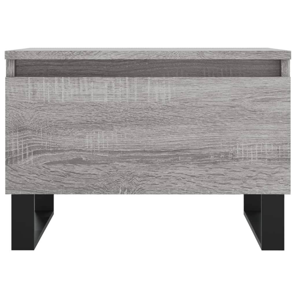 vidaXL Salontafel 50x46x35 cm bewerkt hout grijs sonoma eikenkleurig