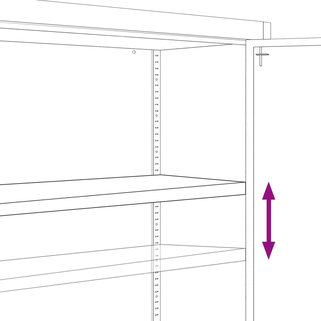 vidaXL Archiefkast 90x40x70 cm staal wit