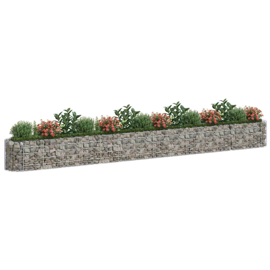 vidaXL Gabion plantenbak verhoogd 540x50x50 cm gegalvaniseerd ijzer