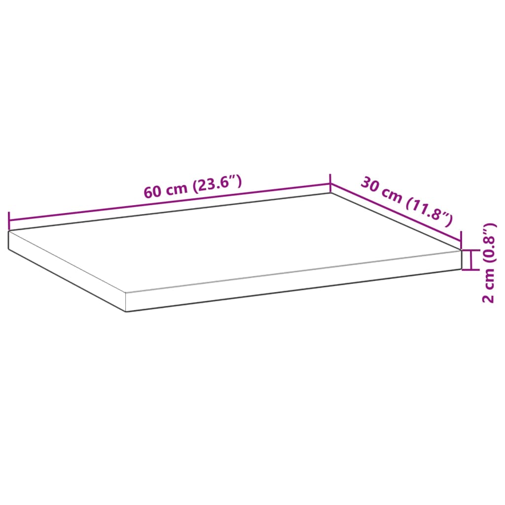 vidaXL Wandschappen 3 st zwevend 60x30x2 cm onbehandeld acaciahout