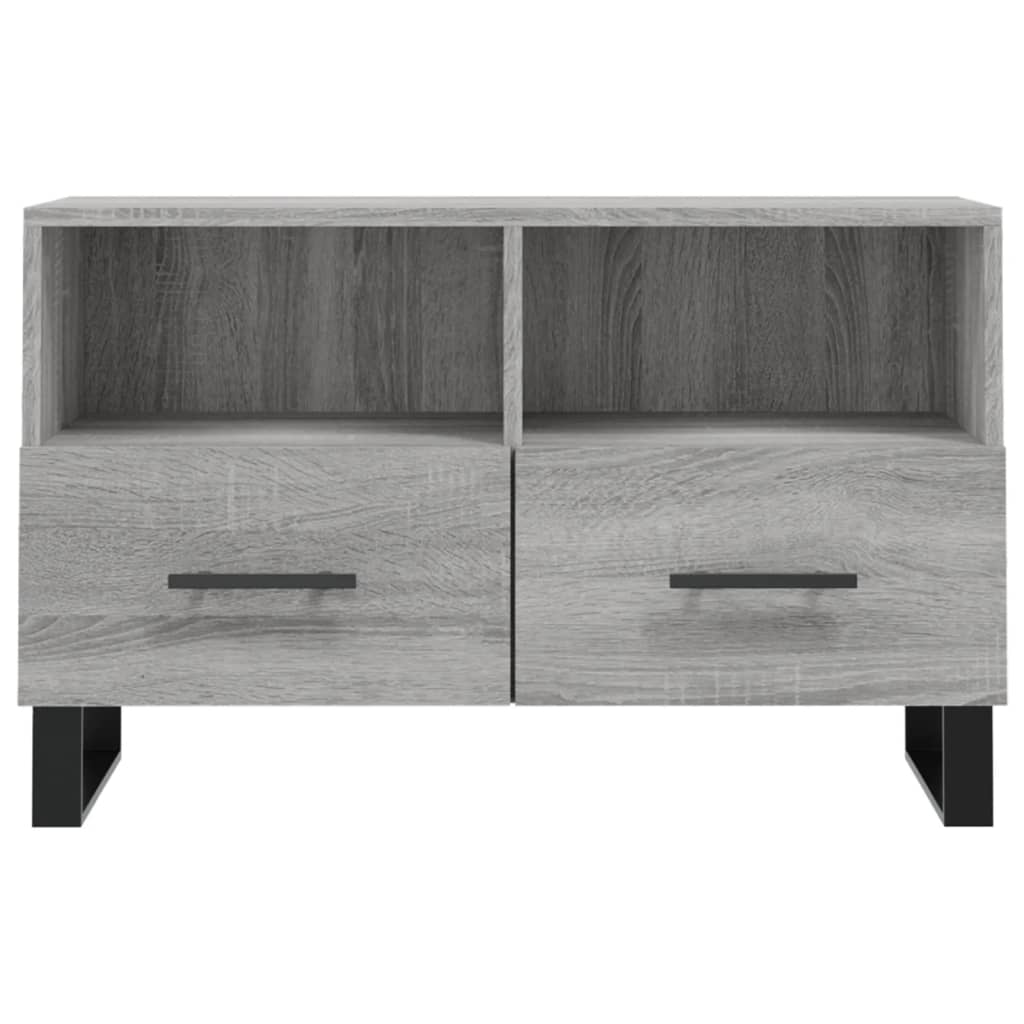 vidaXL Tv-meubel 80x36x50 cm bewerkt hout grijs sonoma eikenkleurig