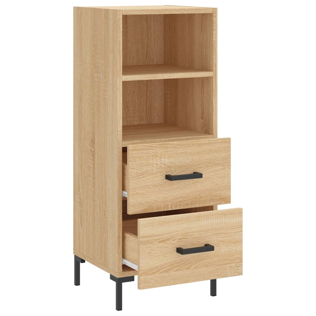 vidaXL Dressoir 34,5x34x90 cm bewerkt hout sonoma eiken