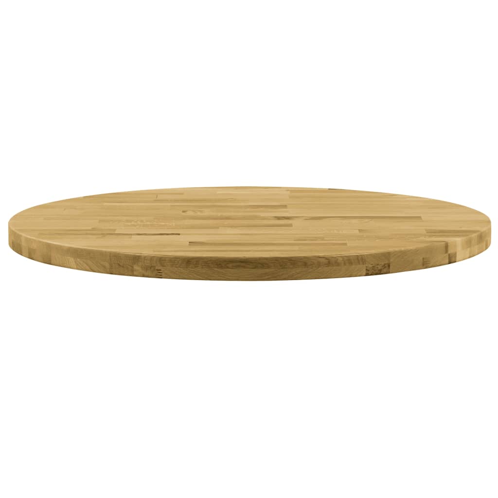 vidaXL Tafelblad rond 44 mm 900 mm massief eikenhout