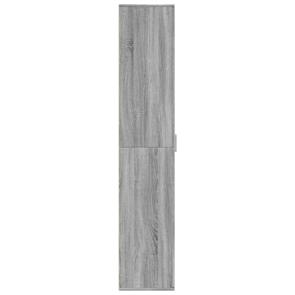 vidaXL Hoge kast 60x35x180 cm bewerkt hout grijs sonoma eikenkleurig